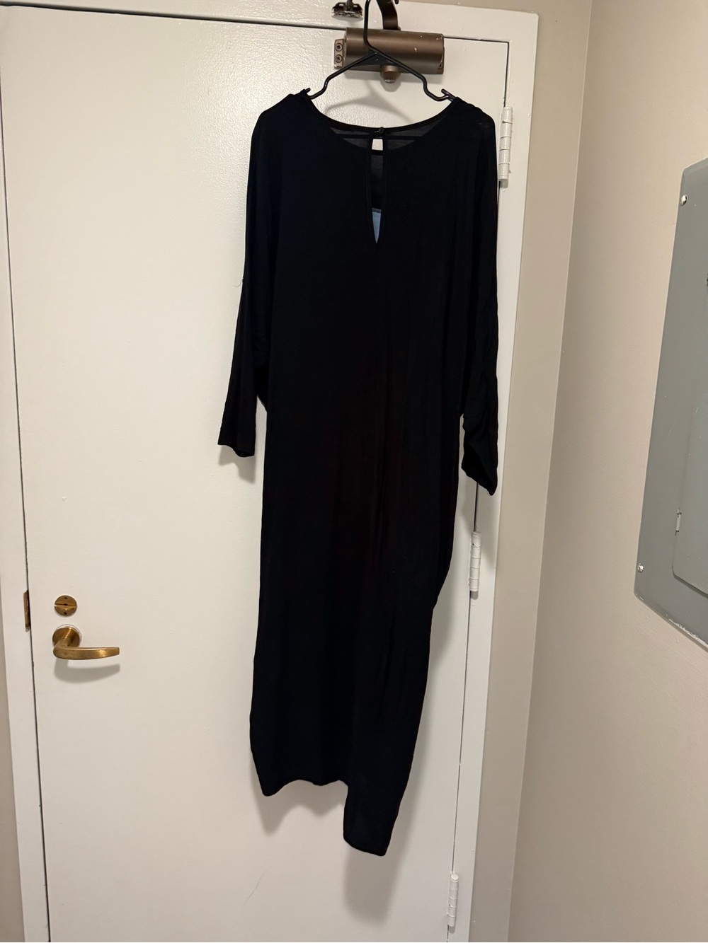 Black Maxi Dress with Colorful Tiger Print - Picture 6 of 9